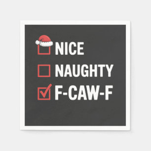 Servilleta De Papel Bonito Travieso F-Caw-F Divertido Santa Travieso