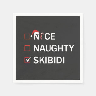 Servilleta De Papel Bonito travieso Skibidi divertido Navidad Gen Alph