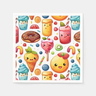 Servilleta De Papel Bonitos dulces alegres y graciosos