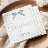 Bonjour Bébé Blue Paris Torre Eiffel Baby Shower