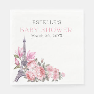 Servilleta De Papel Bonjour Bebe Floral French Baby Shower