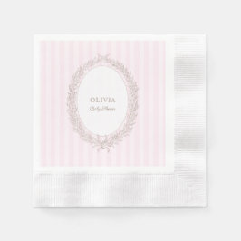 Servilleta De Papel Bonjour Bebe French Patisserie Baby Shower Pink