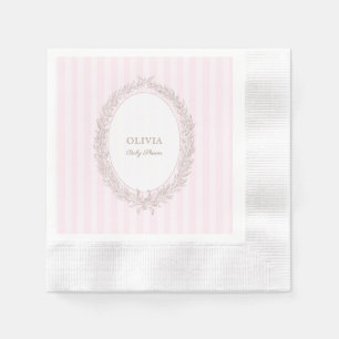 Servilleta De Papel Bonjour Bebe French Patisserie Baby Shower Pink