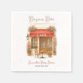 Servilleta De Papel Bonjour Bebe Paris French Cafe Baby Shower
