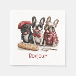 Servilleta De Papel Bonjour Bulldogs Franceses