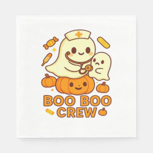 Servilleta De Papel Boo Boo Crew Enfermera Fantasma Clásica Camiseta