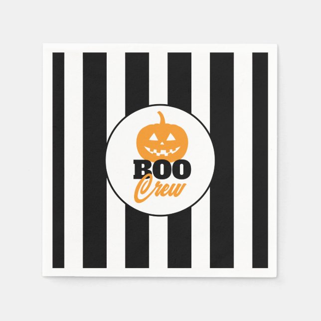 Servilleta De Papel Boo Crew Jack O Lantern Halloween Party (Anverso)