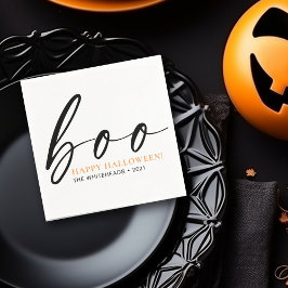 Servilleta De Papel Boo Cute Feliz Halloween White