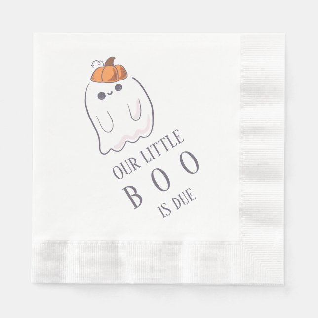 Servilleta De Papel Boo debe ser personalizado, servilletas de calabaz (Anverso)
