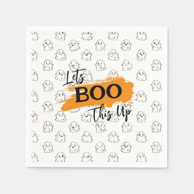 Servilleta De Papel BOO ese patrón de fantasma volador (Anverso)