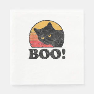 Servilleta De Papel ¡Boo! Estilo De Gato De Ochenta Vintage Distancia 