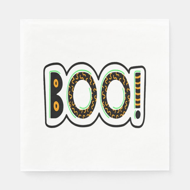 Servilleta De Papel BOO Halloween (Anverso)