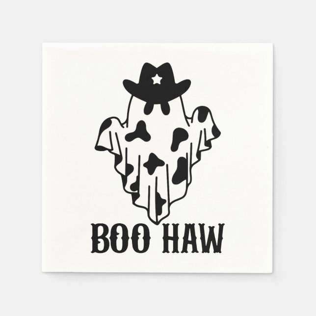 Servilleta De Papel Boo Haw Gracioso disfraz de Halloween Fantasma Esp (Anverso)