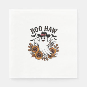 Servilleta De Papel Boo Haw Vaquero Fantasma Girasoles Murciélagos Hal