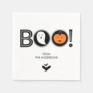Servilleta De Papel ¡Boo! Napkin feliz de papel de Halloween