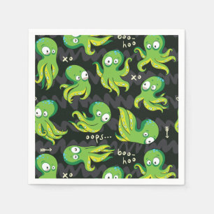 Servilleta De Papel Boo Octopus Green Kids Clothing & Décing