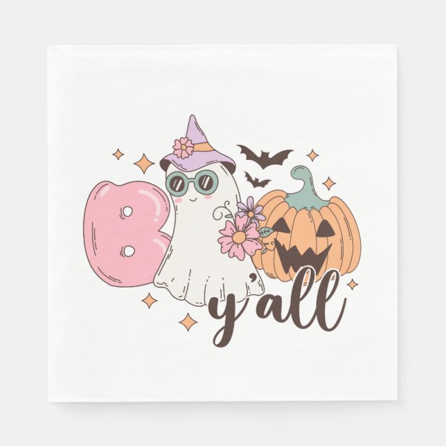 Servilleta De Papel Boo Y'All Halloween (Anverso)