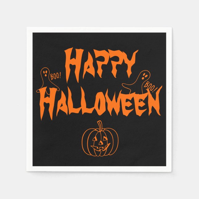 Servilleta De Papel Booing Happy Halloween (Anverso)