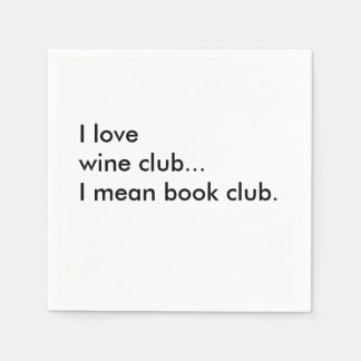 Servilleta De Papel Book Club Cocktail Napkins - Amo el club del vino