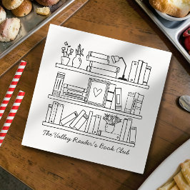 Servilleta De Papel Book Club Event Personalized