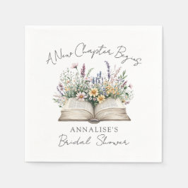 Servilleta De Papel Book New Chapter Wildflower Bridal Shower