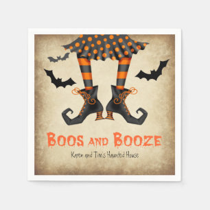 Servilleta De Papel Boos y Booze Whimsical Halloween Party
