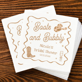 Servilleta De Papel Boots and Bubby Bridal Shower