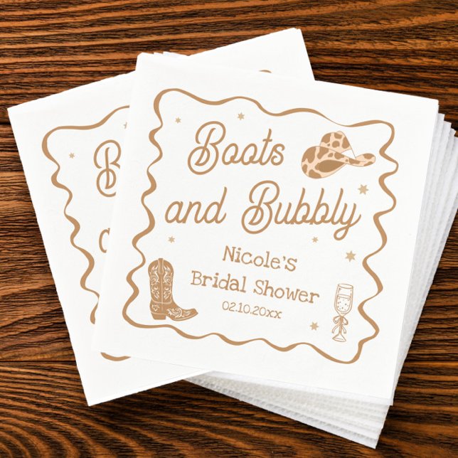 Servilleta De Papel Boots and Bubby Bridal Shower (Subido por el creador)