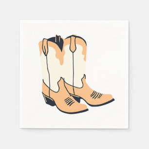 Servilleta De Papel Boots de Cowboy Brown