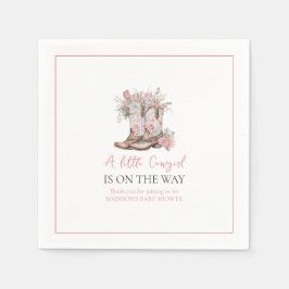 Servilleta De Papel Boots de lechuga floral rosa y ducha de la bahía d