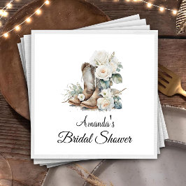 Servilleta De Papel Boots florales Noche Ducha Papel Napkin