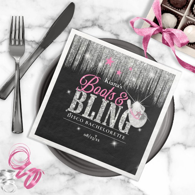 Servilleta De Papel Boots 'n Bling Disco Bachelorette ID925 (Subido por el creador)