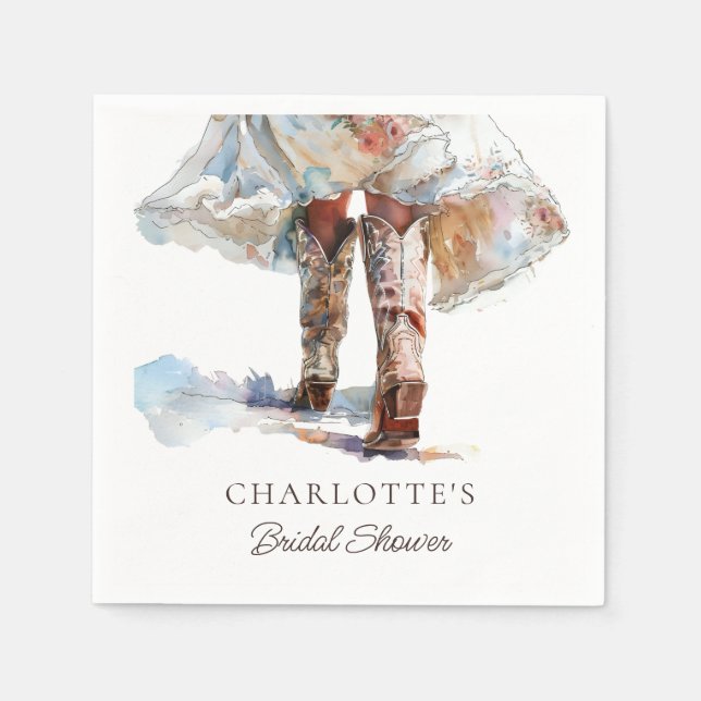 Servilleta De Papel Boots Nodal Shower Napkins (Anverso)