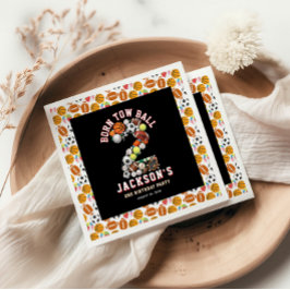 Servilleta De Papel Born 2 Ball Sport Themed Boy 2nd Birthday Party