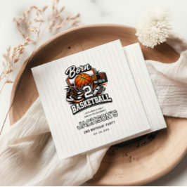 Servilleta De Papel Born 2 Basketball | Sports Themed 2nd Birthday