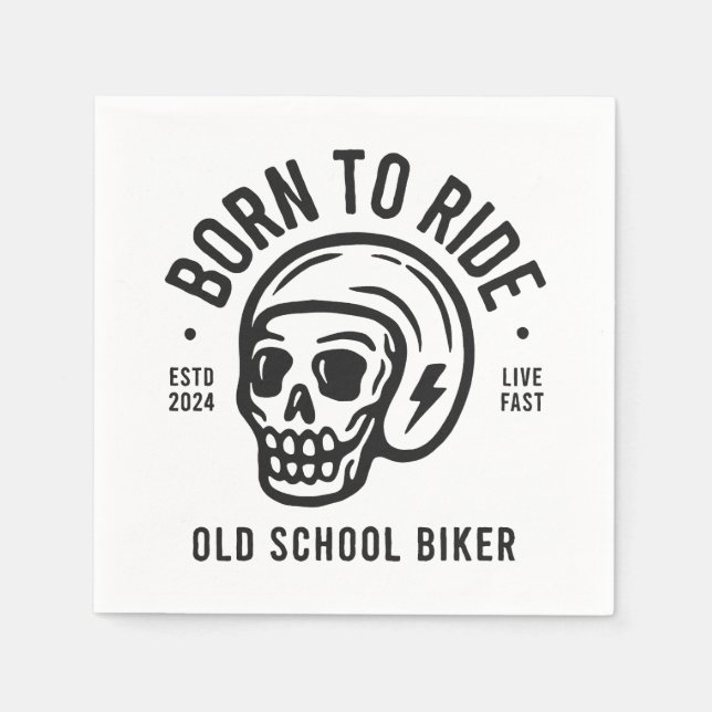 Servilleta De Papel Born to Ride (Anverso)