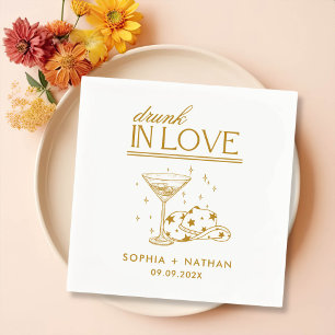 Servilleta De Papel Borracho Enamorado Boda De Vaquera Personalizada