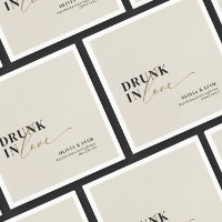 Borracho Moderno Enamorado Boda De Taupe Beige