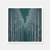 Bosque de abedules blancos de té oscuro