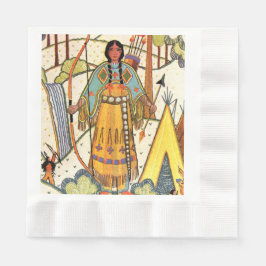 Servilleta De Papel Bosque de aldea de nativas nativas nativas nativas