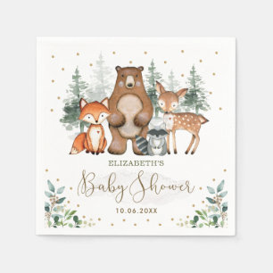 Servilleta De Papel Bosque de bosques y bosques Baby Shower