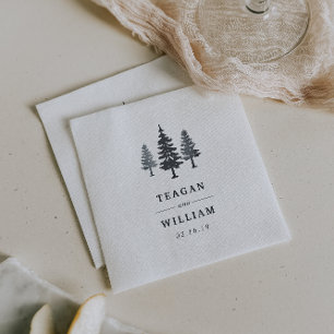 Servilleta De Papel Bosque de invierno   Boda personalizado