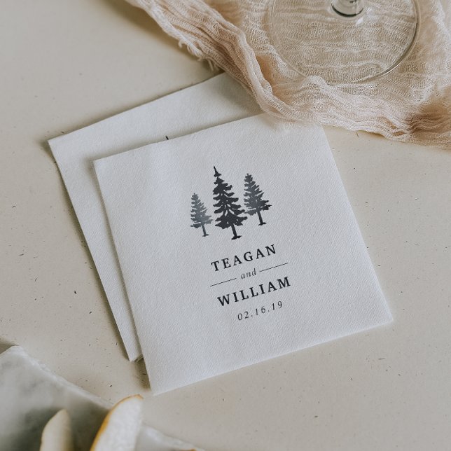 Servilleta De Papel Bosque de invierno | Boda personalizado (Subido por el creador)