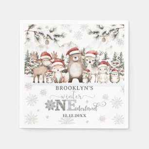 Servilleta De Papel Bosque de invierno ONEderland Navidad cumpleaños 1