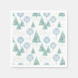 Servilleta De Papel Bosque de navidades, árboles de Navidad, árboles,