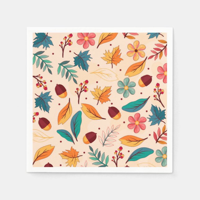 Servilleta De Papel Bosque de Otoño (Anverso)