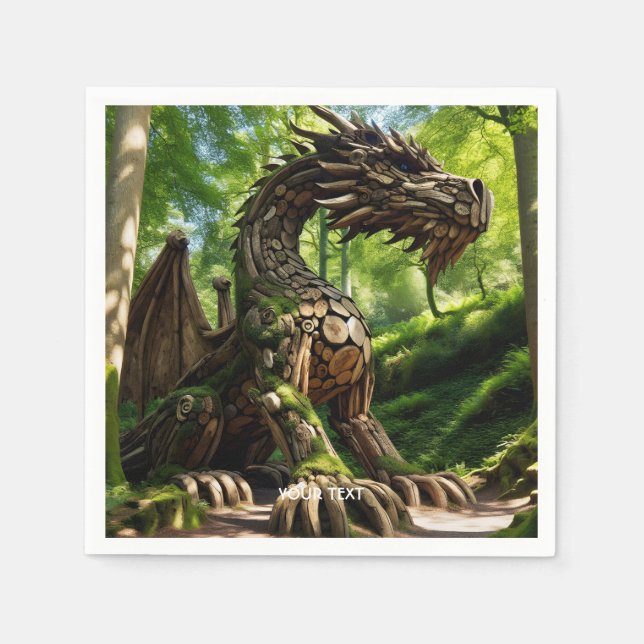 Servilleta De Papel Bosque de Sable de Hongo Lindo Fantasía (Anverso)