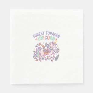 Servilleta De Papel Bosque de Unicornios Forrajero Diseño Gráfico de U