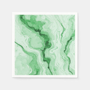 Servilleta De Papel Bosque Druzy Verde Aspecto de Ágata 