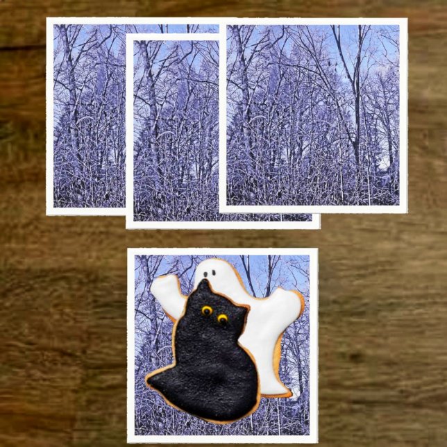 Servilleta De Papel Bosque en Crepúsculo (These Forest At Twilight Napkins, can be used anytime of the year!)